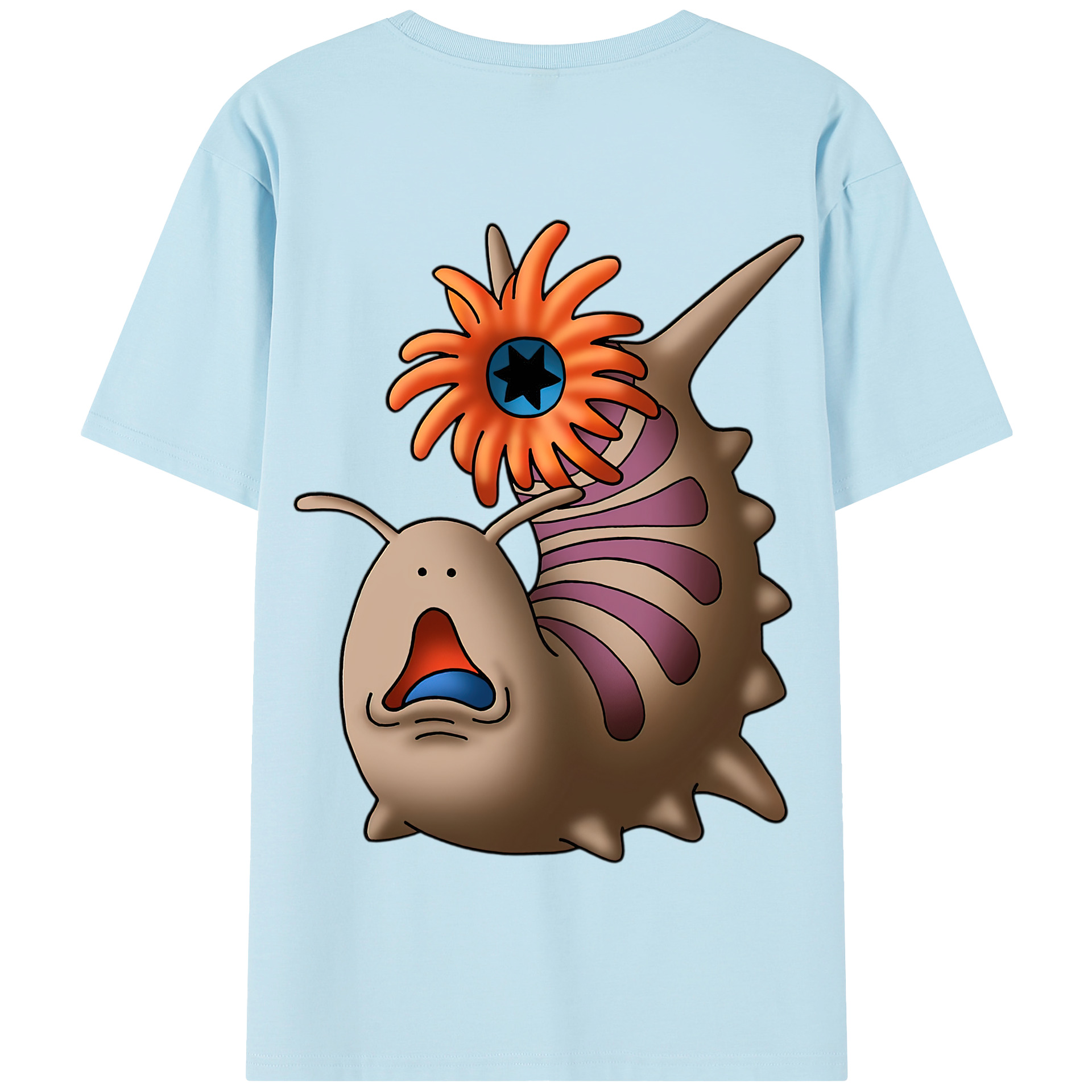 （画像用） ドラゴンクエスト Doragon Kuesuto Dragon Quest 綿100％半袖Tシャツ（背面プリント）